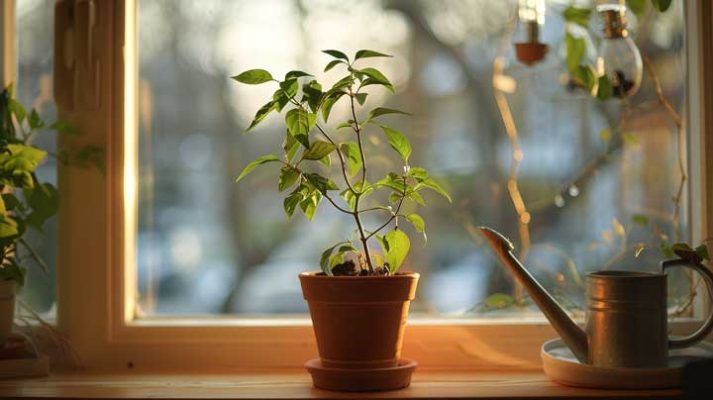 Övervintra chiliplantor inomhus under växtlampa – komplett guide för chiliodling året runt.